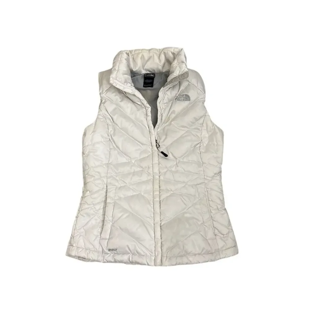 The North Face Jacket Coat 550 White Down Puffer Vest Size Women's XS